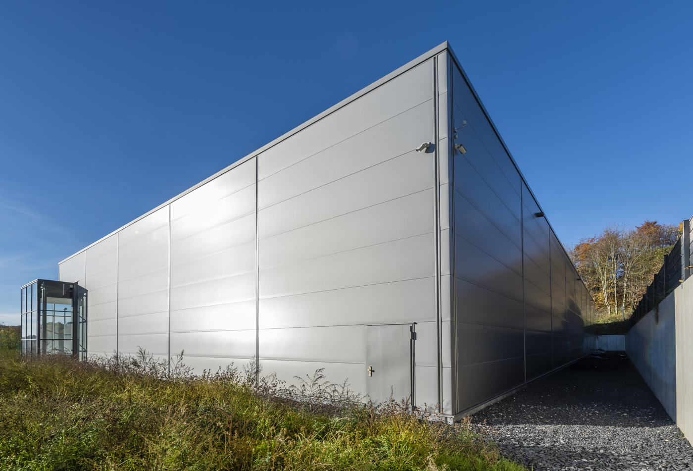 Giebelwand der Systemhalle in Wuppertal